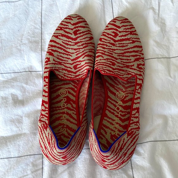 Rothy's Shoes - Rothy's The Loafer in Red/Tan Zebra Print. Size 10.5, GUC